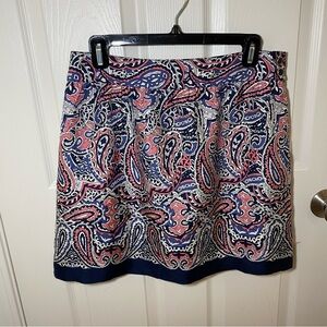 Paisley Print Silk Vineyard Vines Skirt